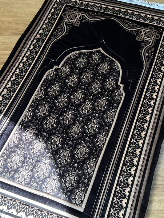 Black Arabian Premium Prayer Mat