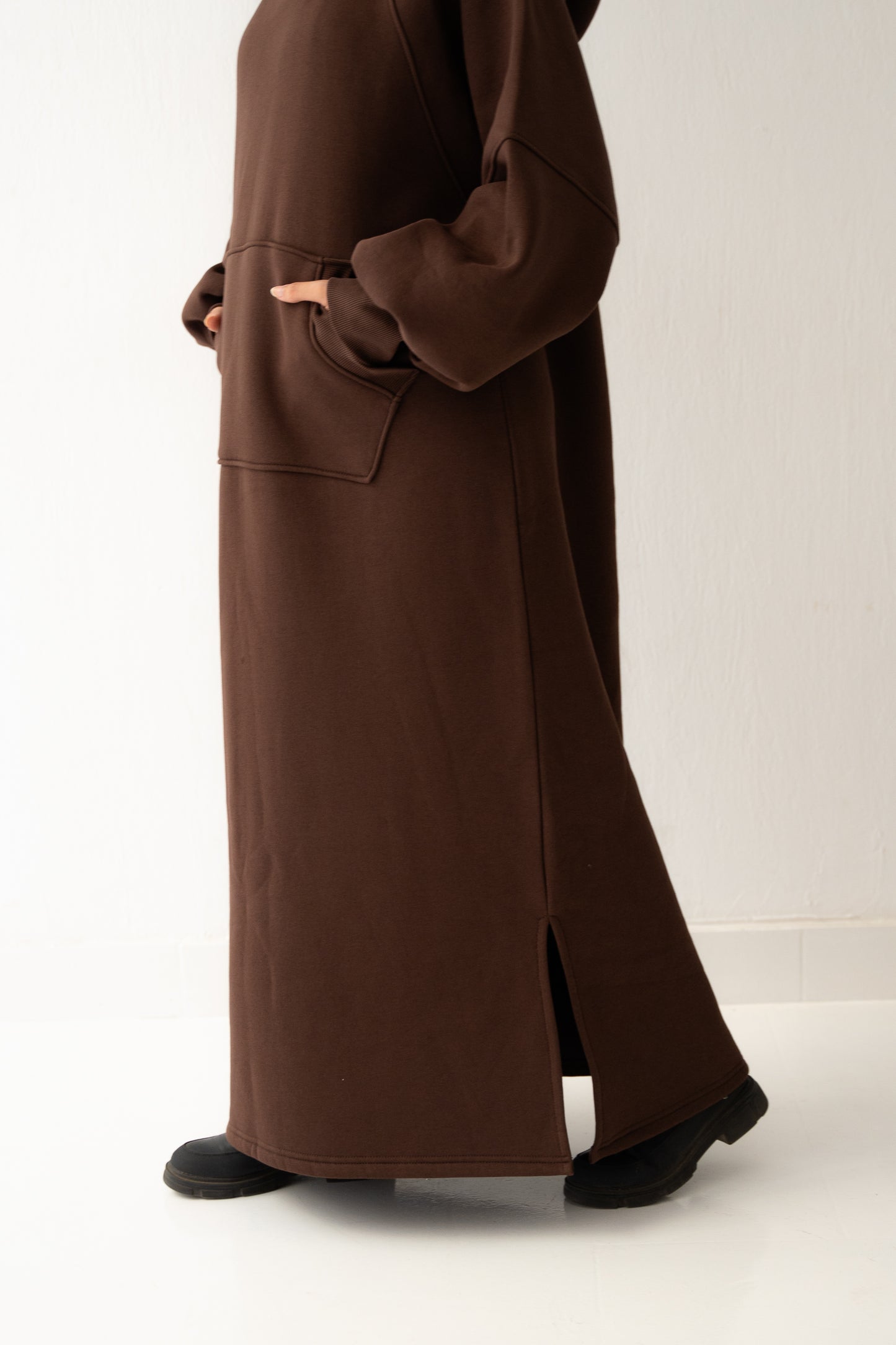 Winter Stroll dress in Chocolate brown