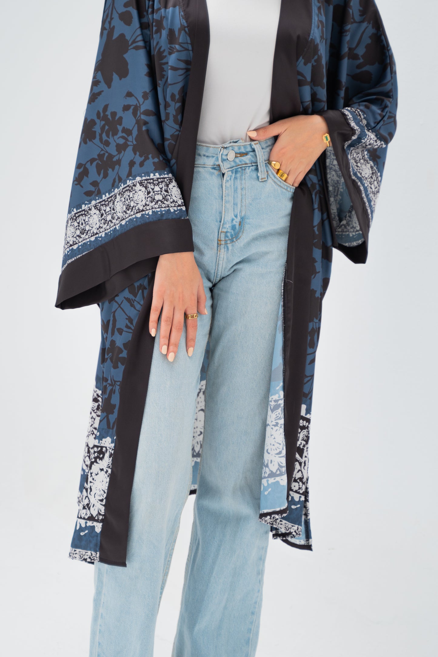 Sunbeam kimono in navy