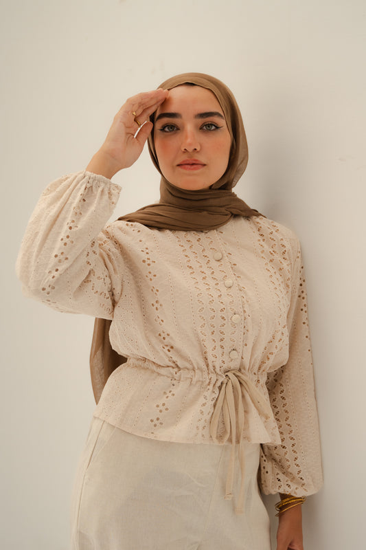 Solene blouse in beige