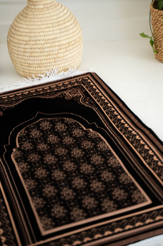 Black Arabian Premium Prayer Mat