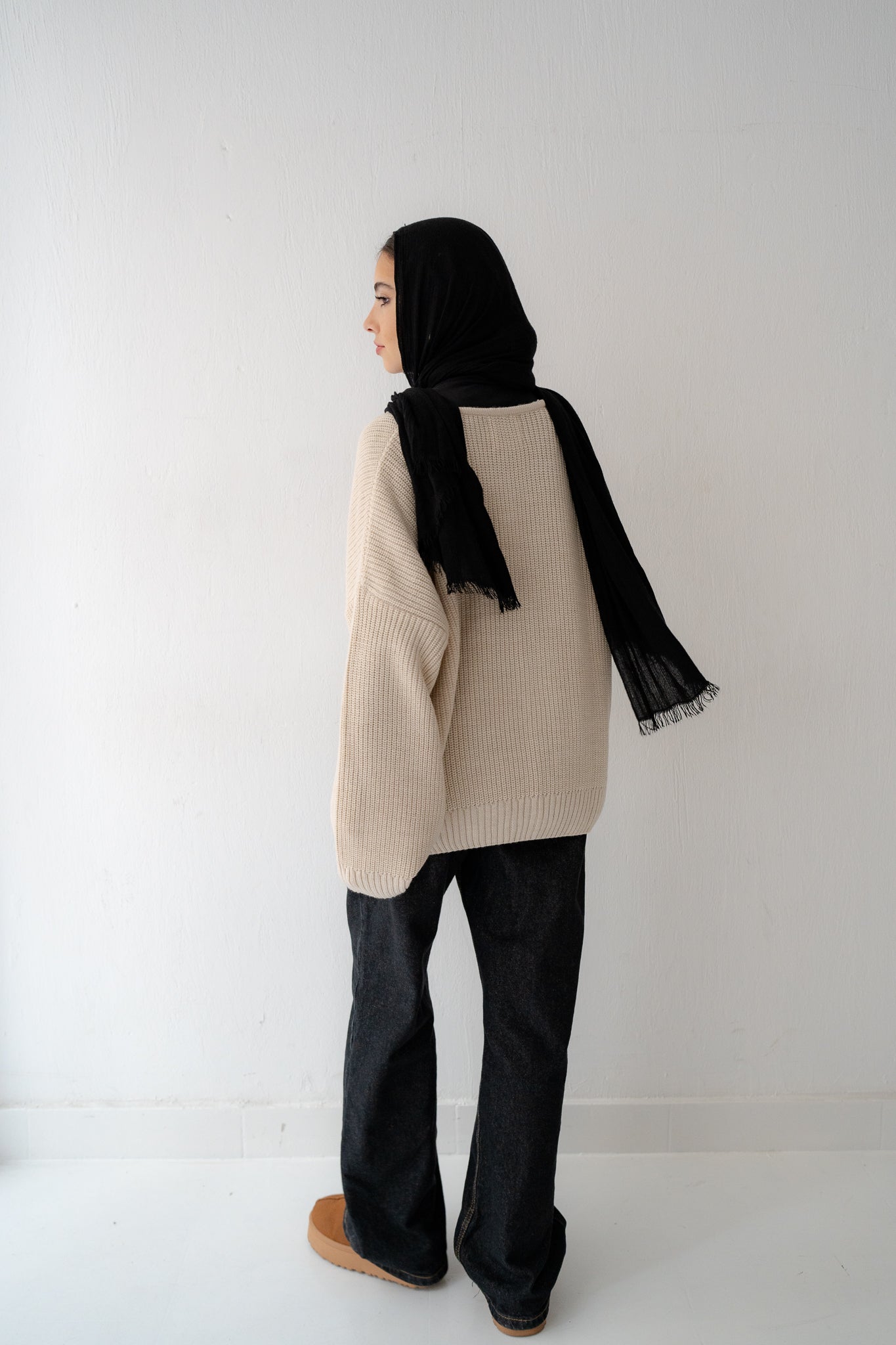 KNIT CARDIGAN WITH BOW IN BEIGE