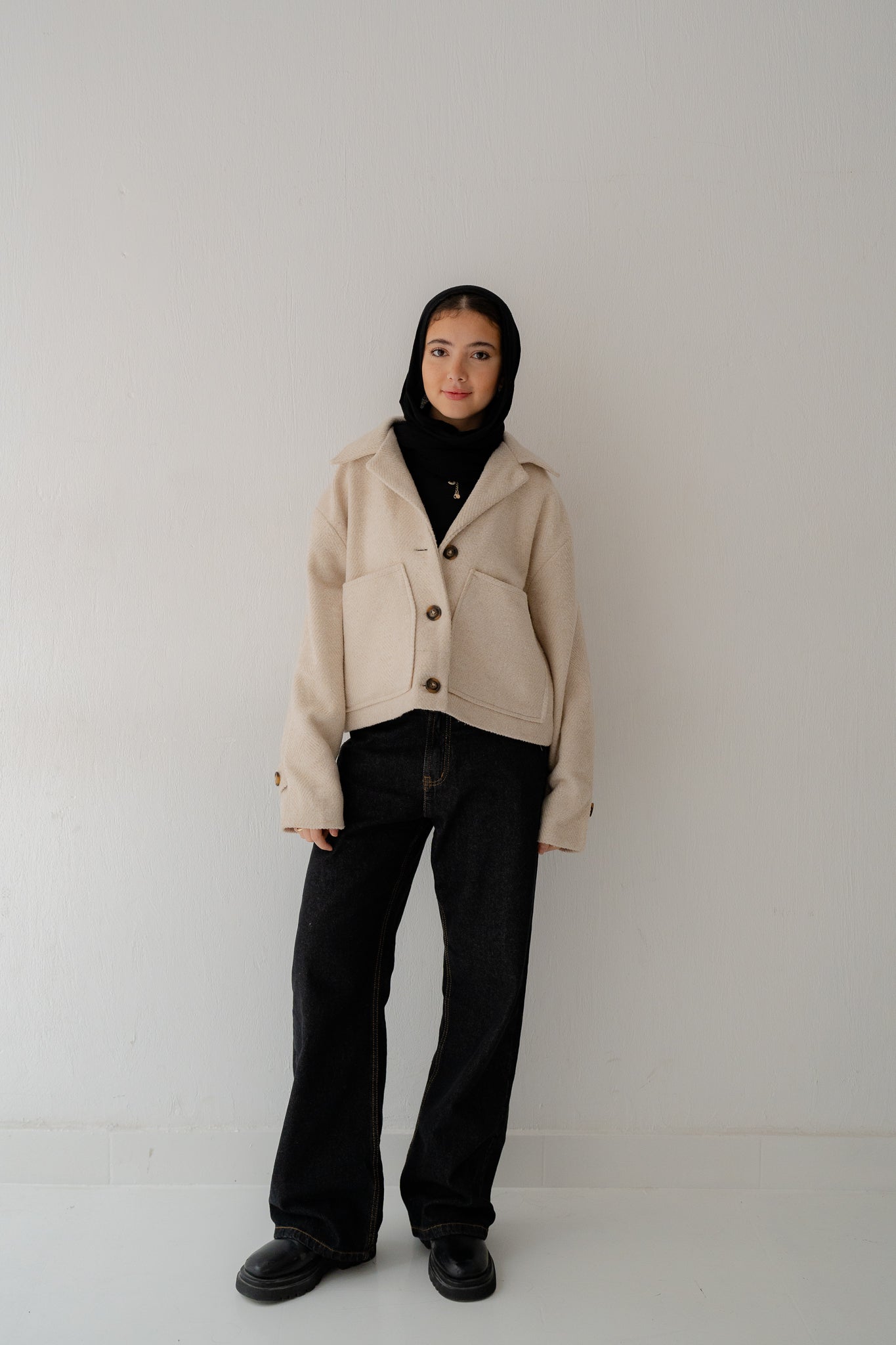 WOOL CROP JACKET