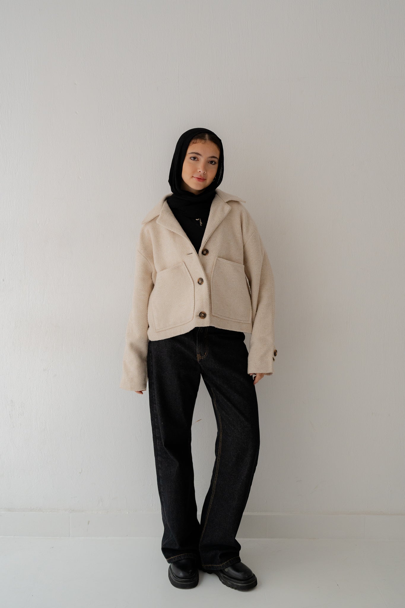 WOOL CROP JACKET