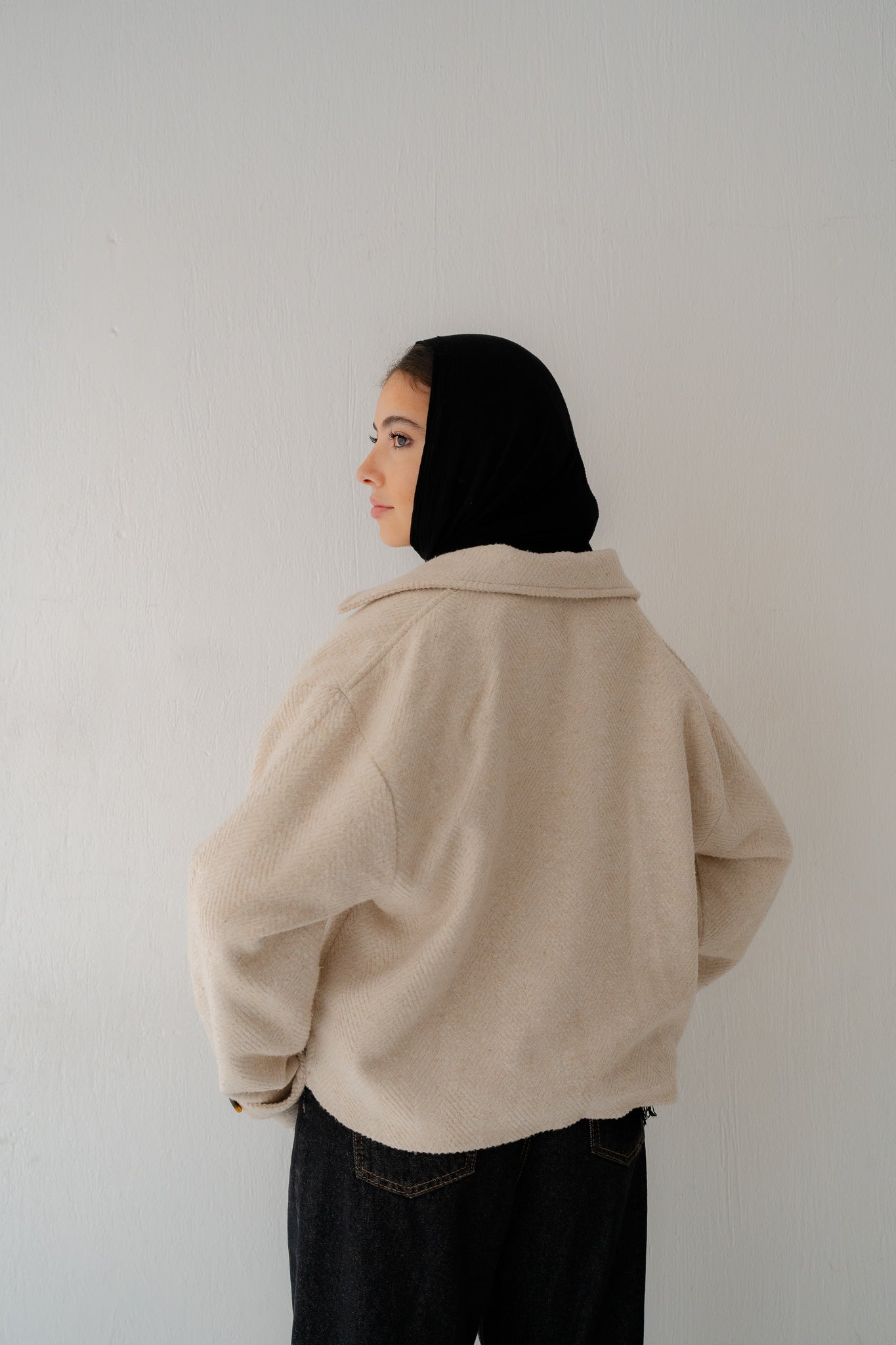 WOOL CROP JACKET