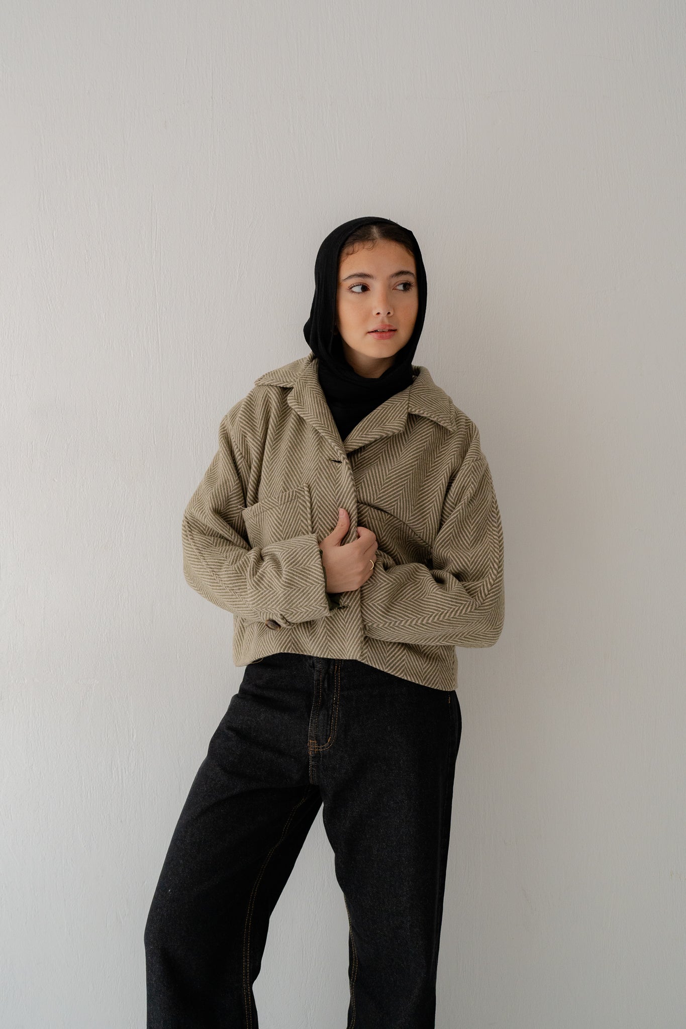 WOOL CROP JACKET