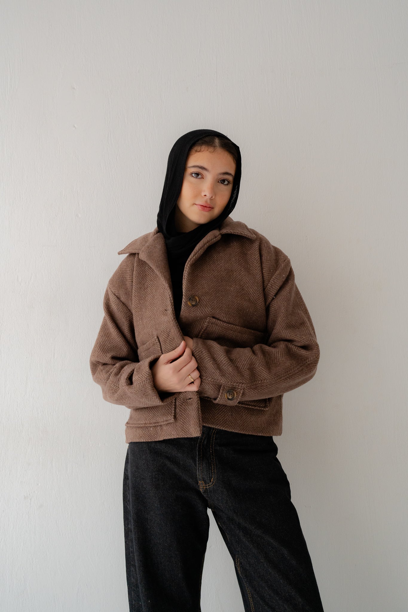 WOOL CROP JACKET