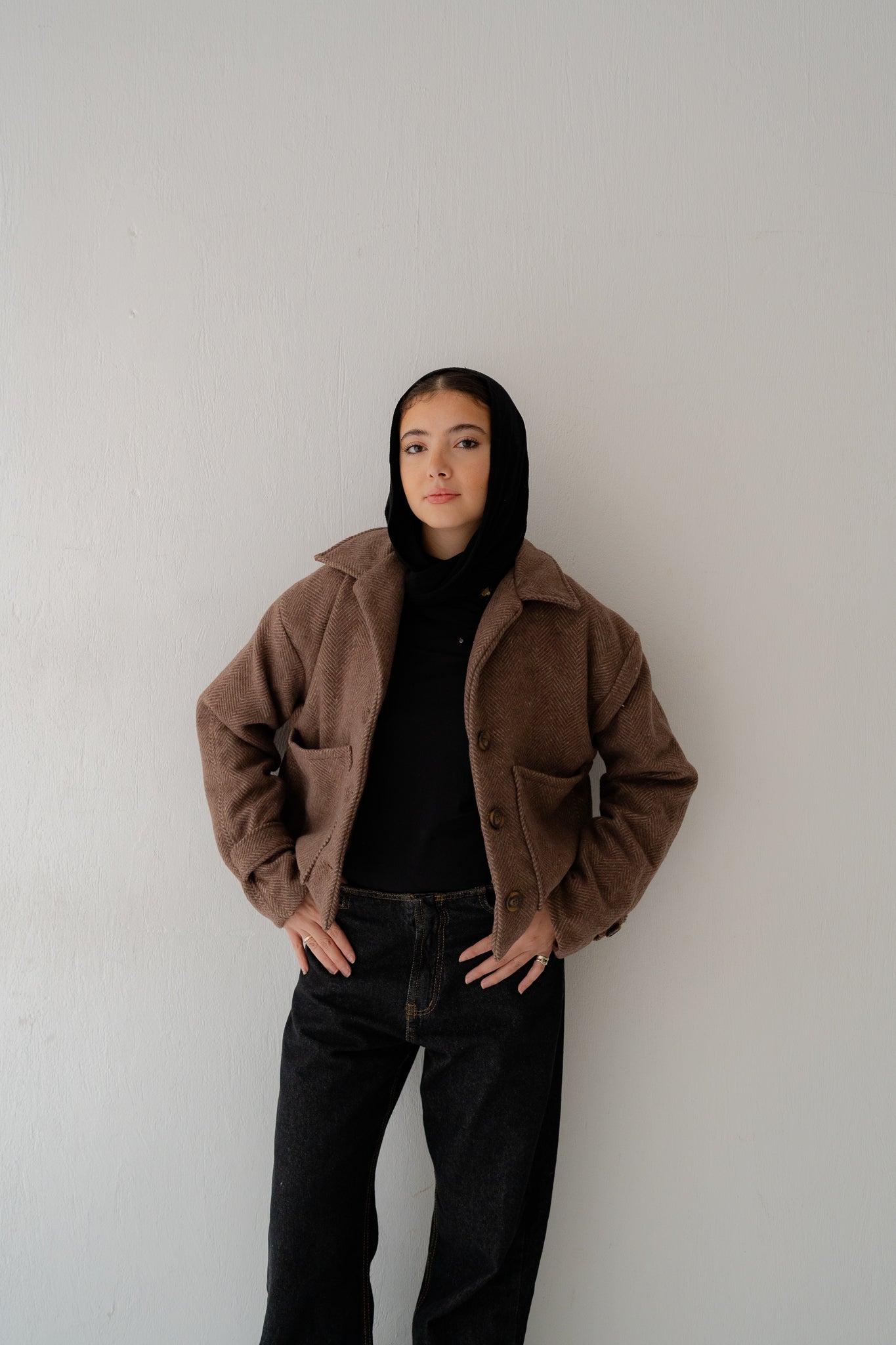 WOOL CROP JACKET