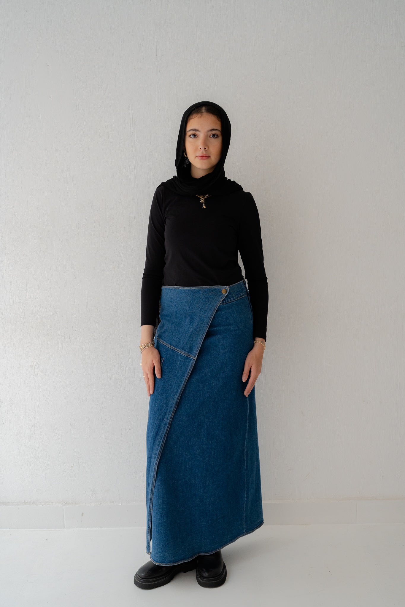 Denim Skirt in dark Blue